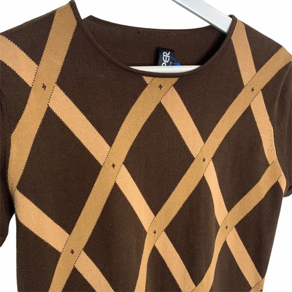 Kasper Lattice Print Top - Picture 2 of 11